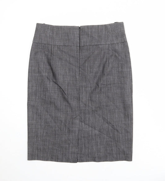 Principles Girls Grey Cotton Straight & Pencil Skirt Size 12 Years Regular Zip
