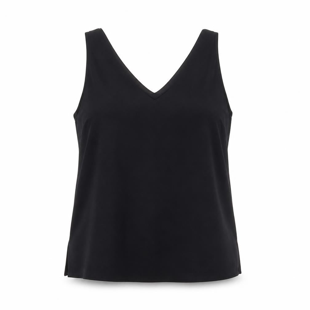 Phase Eight Womens Black Polyester Basic Tank Size 14 V-Neck