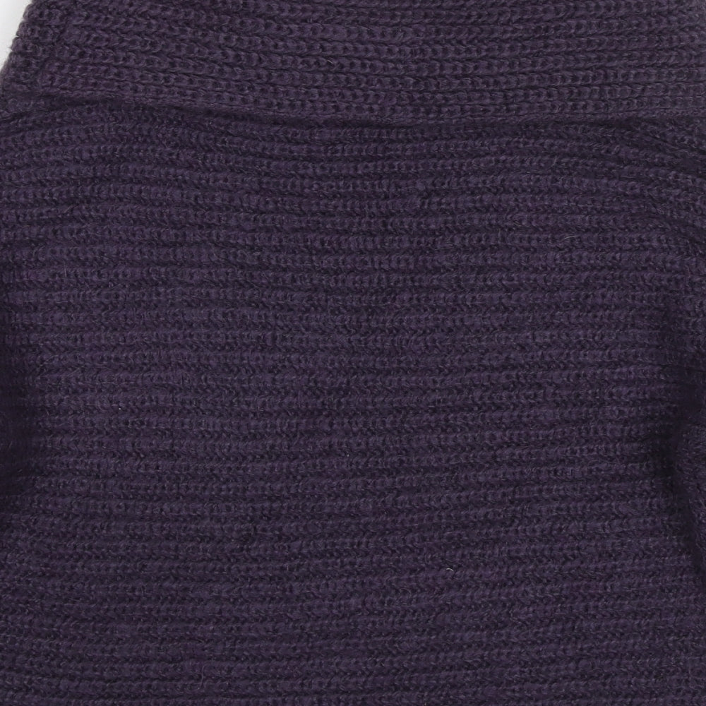 Marks and Spencer Womens Purple Roll Neck Acrylic Pullover Jumper Size 10