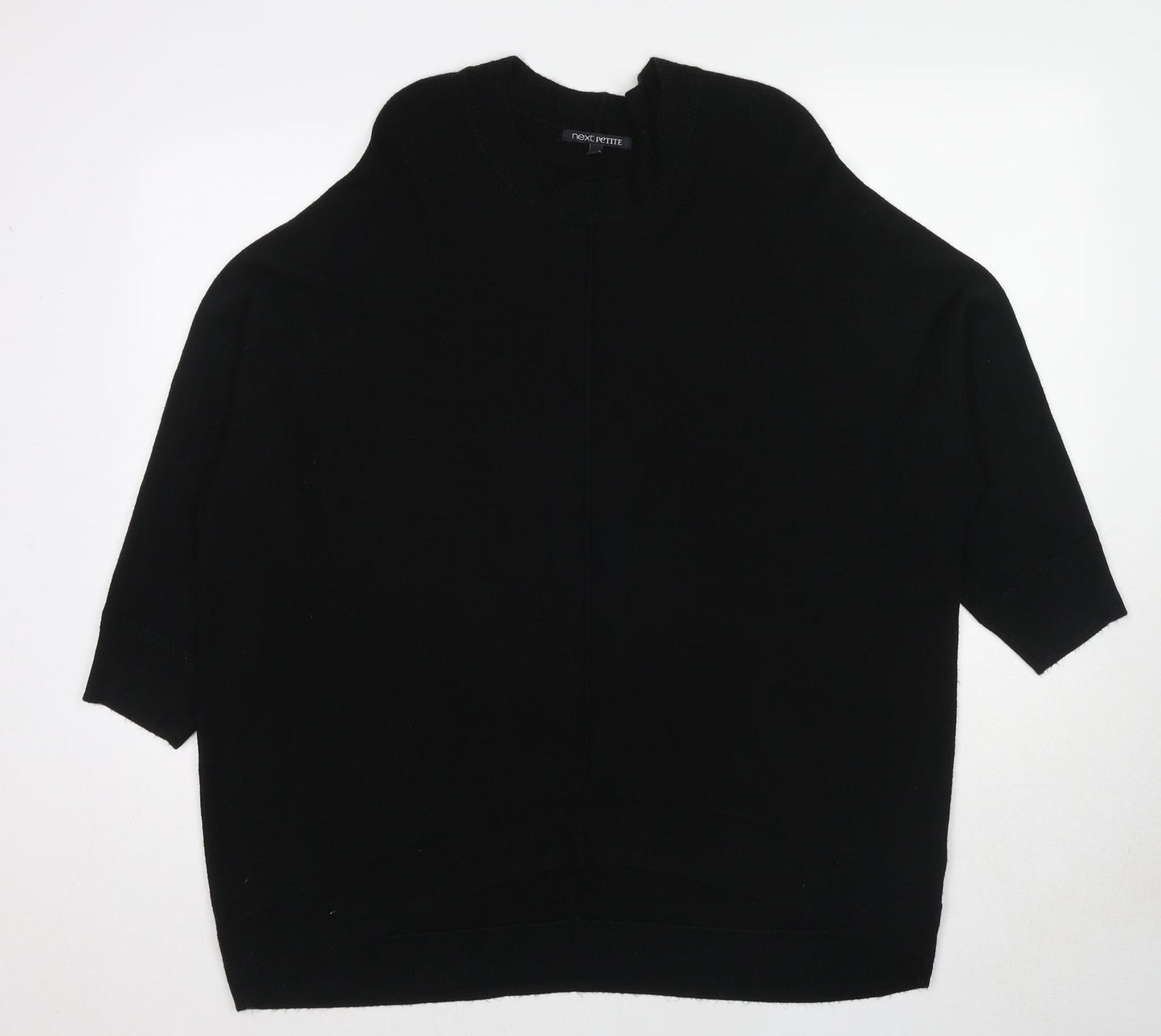 NEXT Womens Black Round Neck Acrylic Pullover Jumper Size XL