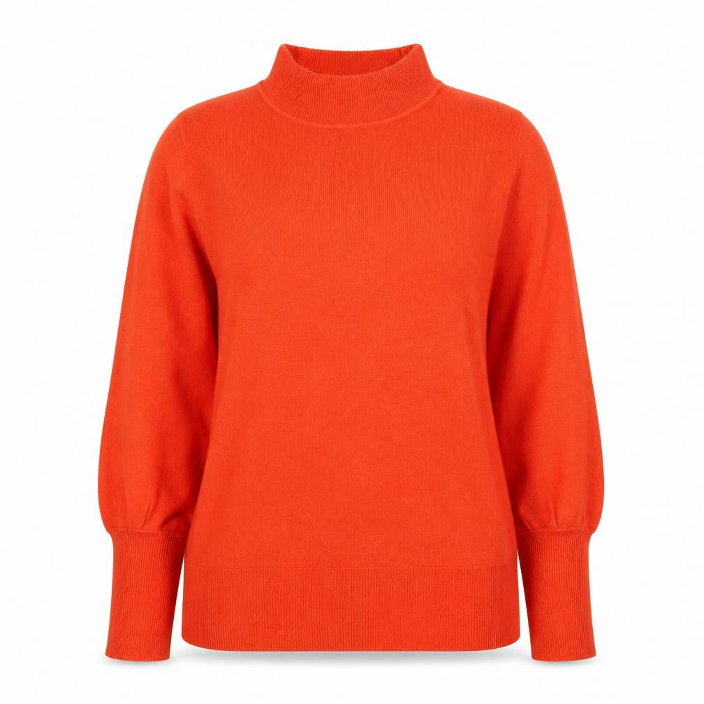 Marks and Spencer Womens Red Mock Neck Acrylic Pullover Jumper Size M