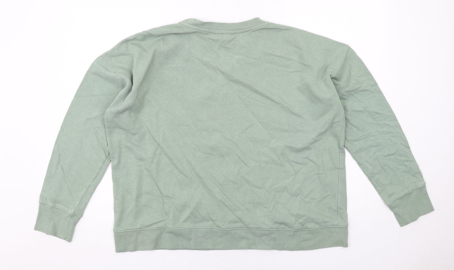 John Lewis Womens Green Cotton Pullover Sweatshirt Size L Pullover - Love