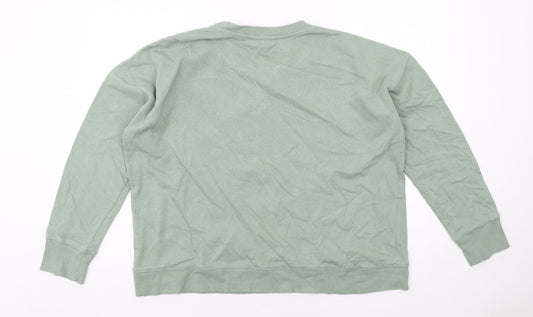 John Lewis Womens Green Cotton Pullover Sweatshirt Size L Pullover - Love