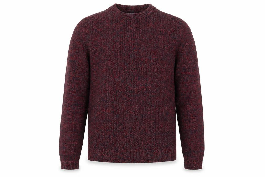 Topman Mens Red Round Neck Acrylic Pullover Jumper Size S Long Sleeve