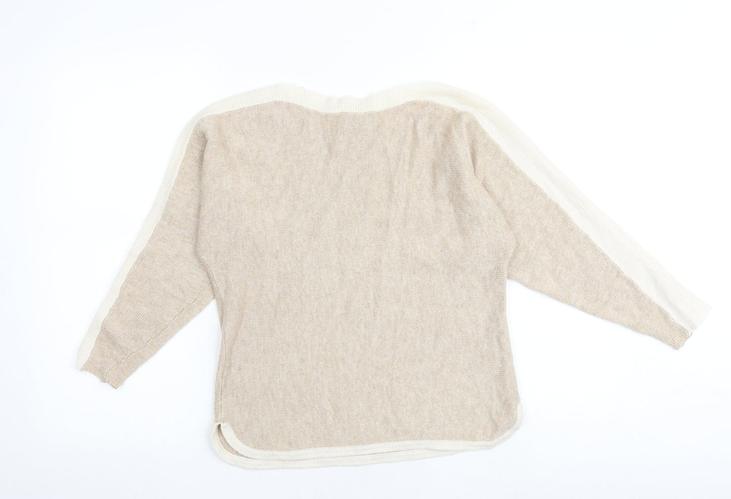 Oasis Womens Brown Round Neck Viscose Pullover Jumper Size XS