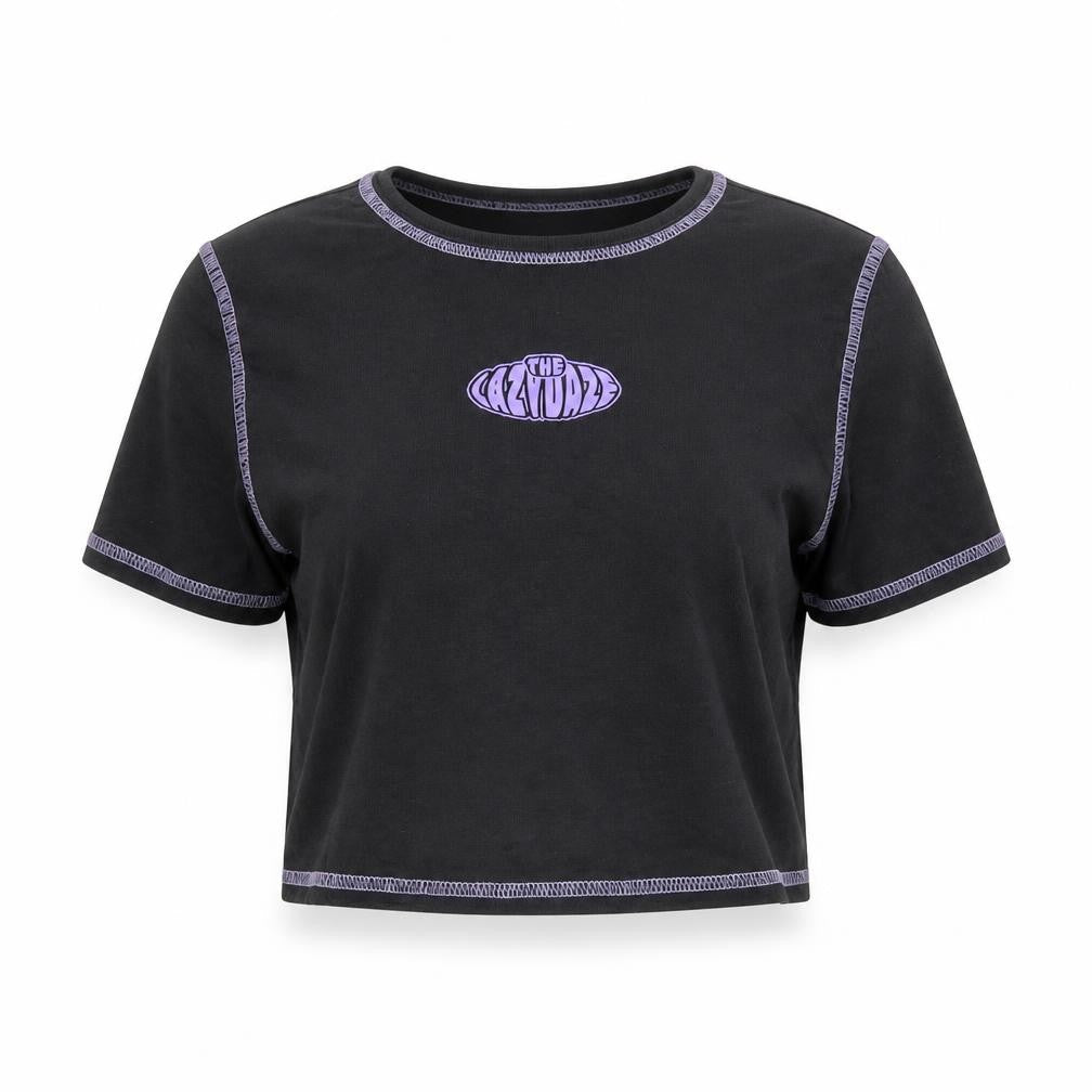 H&M Womens Grey 100% Cotton Cropped T-Shirt Size XS Round Neck - The Lazy Daze