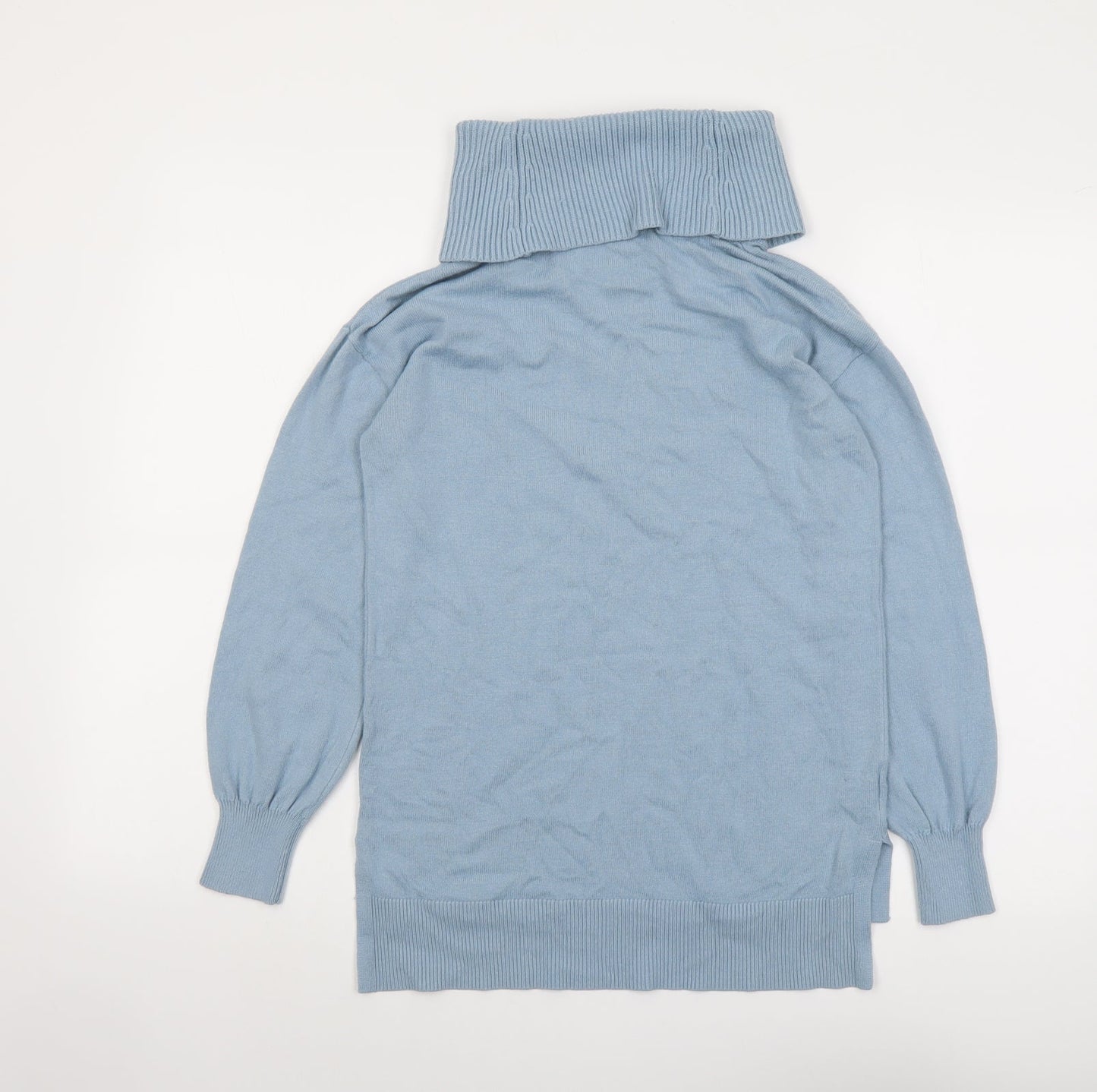 LOFT Womens Blue Roll Neck Acrylic Pullover Jumper Size XS
