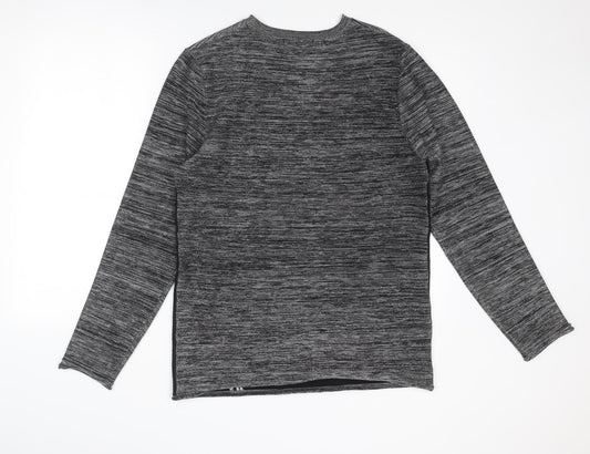 Enos&Co. Mens Black Round Neck Viscose Pullover Jumper Size XL Long Sleeve