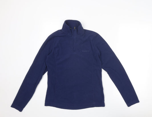 brasher Womens Blue Polyester Pullover Sweatshirt Size 10 Zip