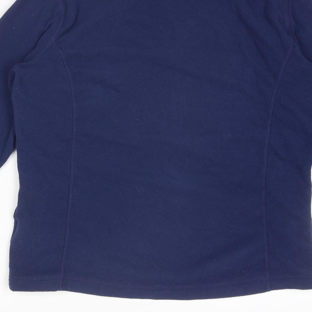 brasher Womens Blue Polyester Pullover Sweatshirt Size 10 Zip