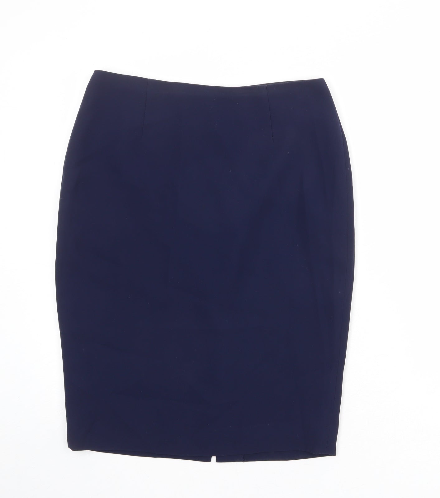 Linea Womens Blue Polyester Straight & Pencil Skirt Size 10 Zip