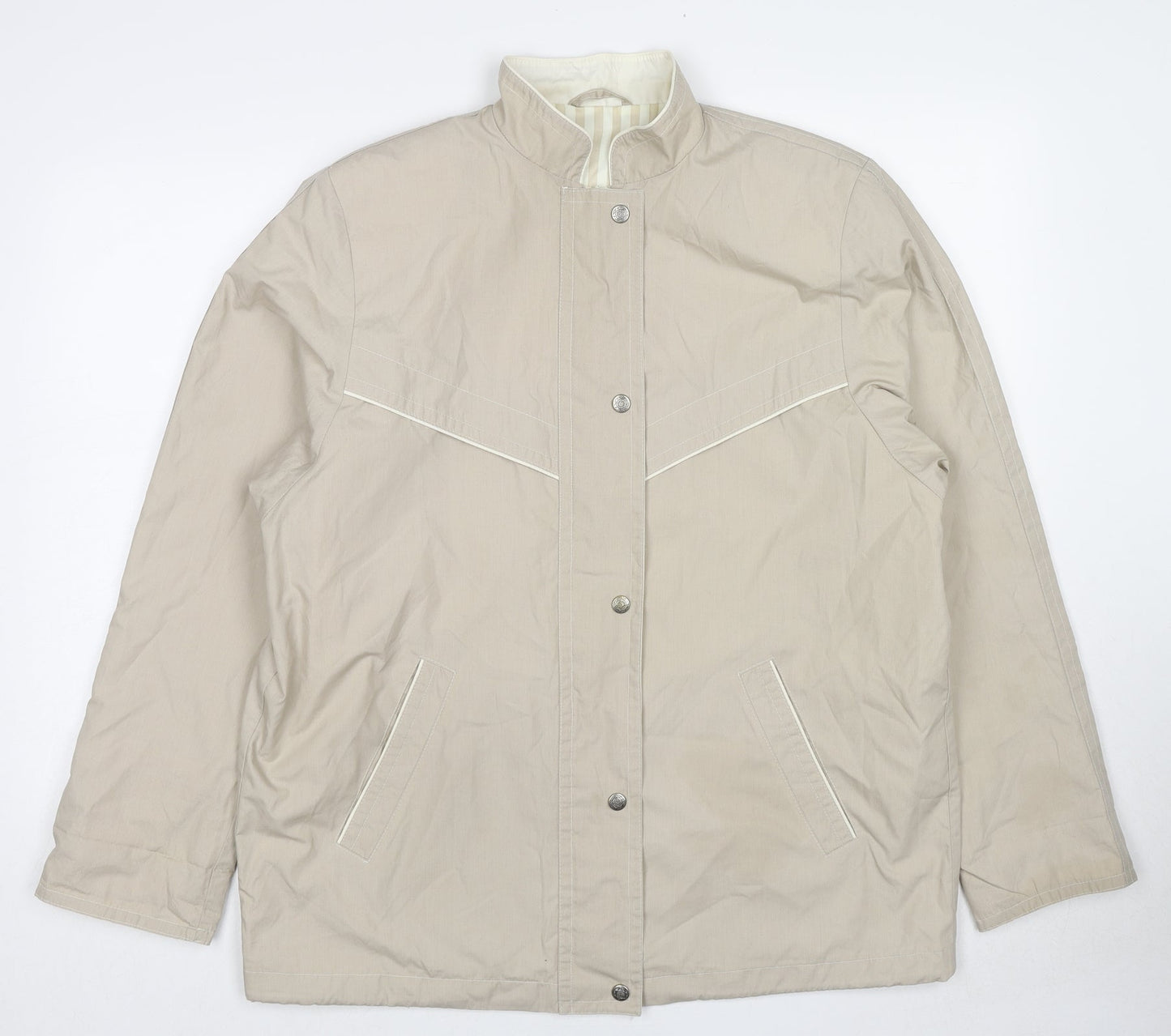 St Michael Womens Beige Jacket Size 16 Zip