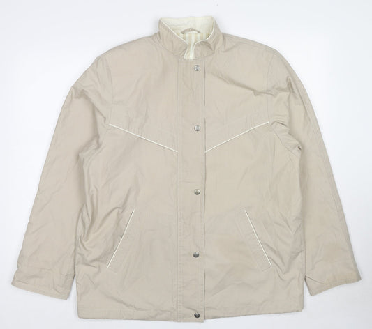 St Michael Womens Beige Jacket Size 16 Zip
