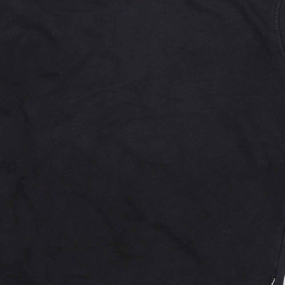 Reebok Mens Black Cotton Pullover Sweatshirt Size XS