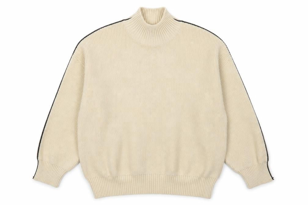 DAZY Womens Beige High Neck Acrylic Pullover Jumper Size L