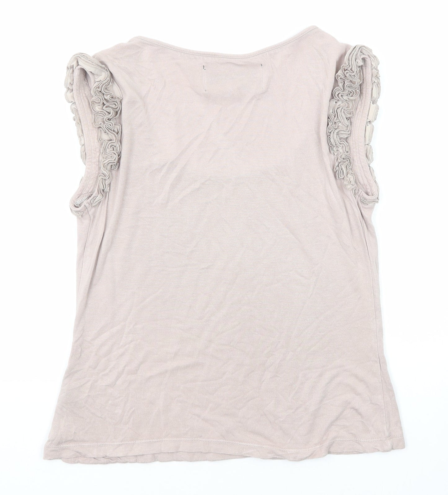 Principles Womens Purple Viscose Basic Tank Size 8 Scoop Neck