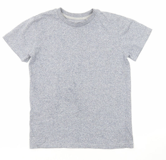 Steel & Jelly Boys Grey Cotton Basic T-Shirt Size 9-10 Years Round Neck Pullover