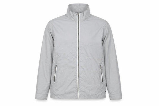 Front view of Red Herring men’s grey jacket, size M, zip
