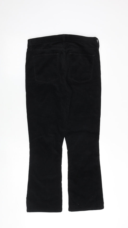 Gap Womens Black Cotton Trousers Size 29 in Regular Zip