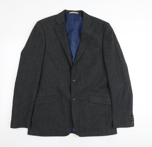 Marks and Spencer Mens Grey Polyester Jacket Suit Jacket Size 40 Regular