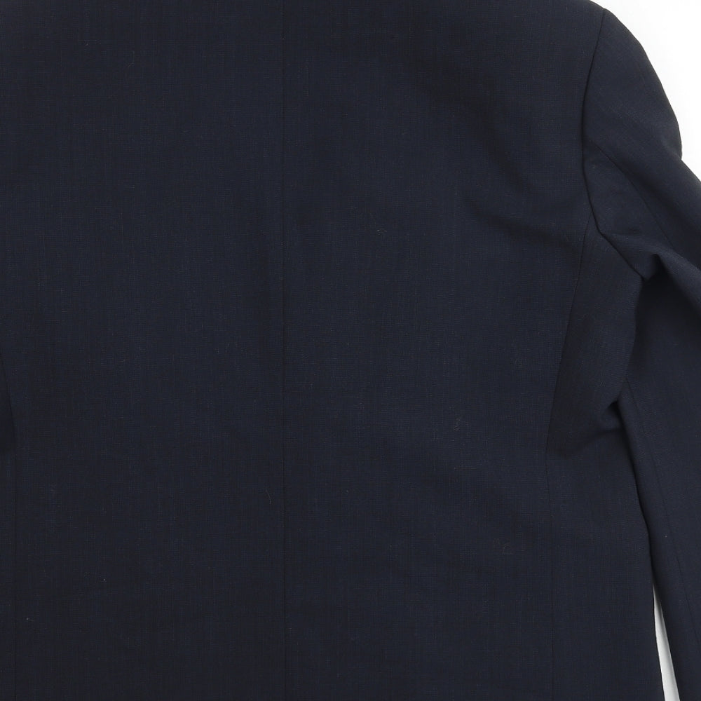 Marks and Spencer Mens Blue Polyester Jacket Suit Jacket Size 42 Regular