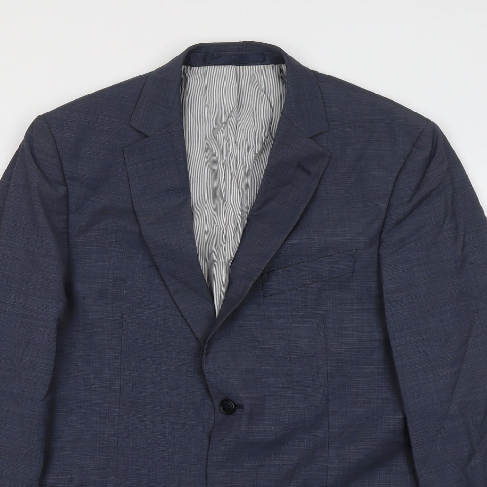 Marks and Spencer Mens Blue Wool Jacket Suit Jacket Size 40 Regular