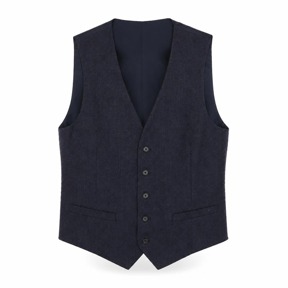 Marks and Spencer Mens Blue Polyester Jacket Suit Waistcoat Size 40 Regular