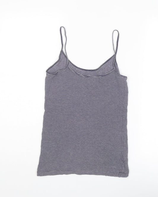 Gap Womens Blue Striped Polyester Camisole Tank Size XS Scoop Neck