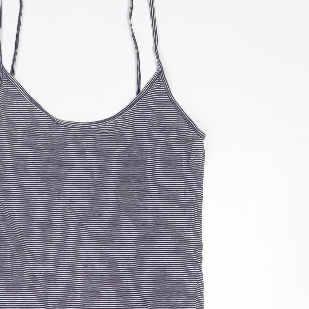 Gap Womens Blue Striped Polyester Camisole Tank Size XS Scoop Neck