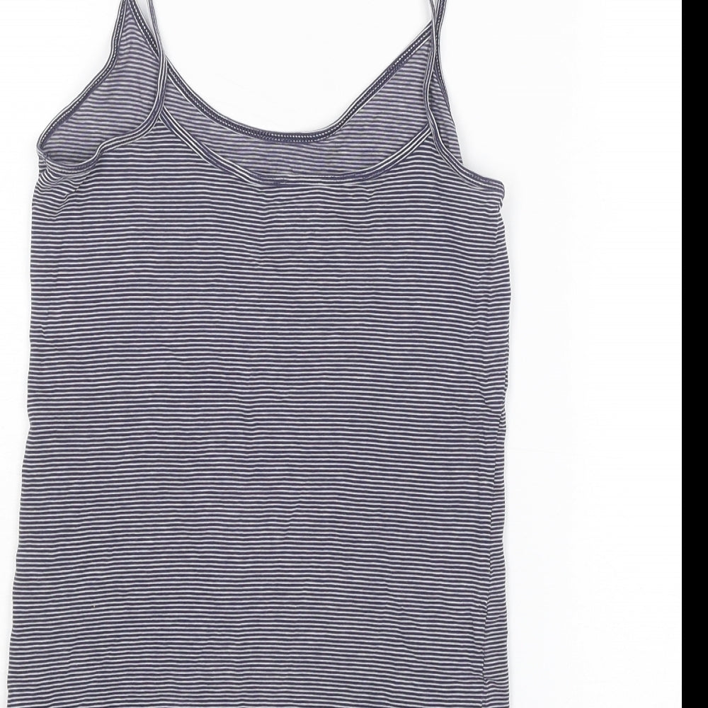 Gap Womens Blue Striped Polyester Camisole Tank Size XS Scoop Neck