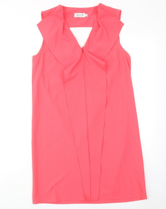 Molly Bracken Womens Pink Polyester A-Line Size S V-Neck Pullover