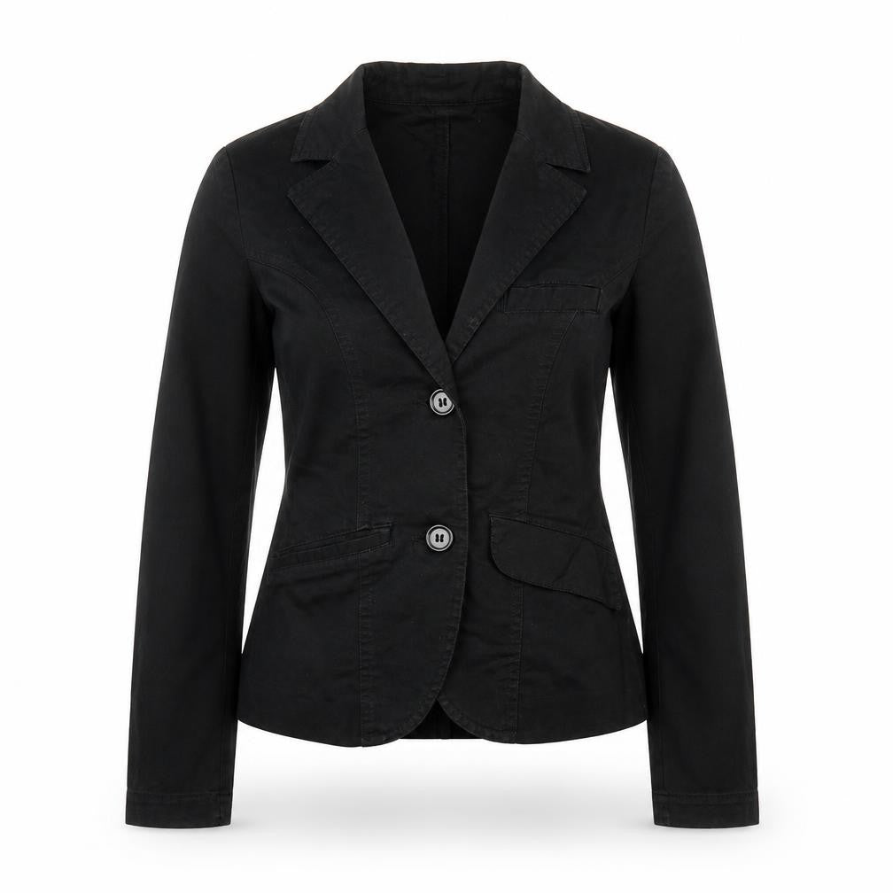 H&M Womens Black Jacket Size 6 Button