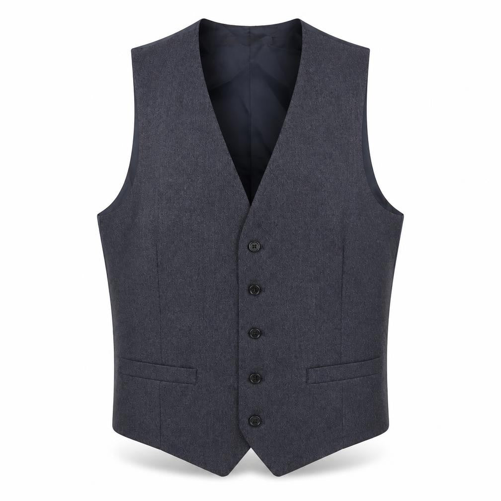Marks and Spencer Mens Blue Polyester Jacket Suit Waistcoat Size 40 Regular