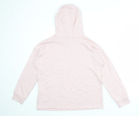 Marks and Spencer Girls Pink Polyester Pullover Hoodie Size 12-13 Years Pullover