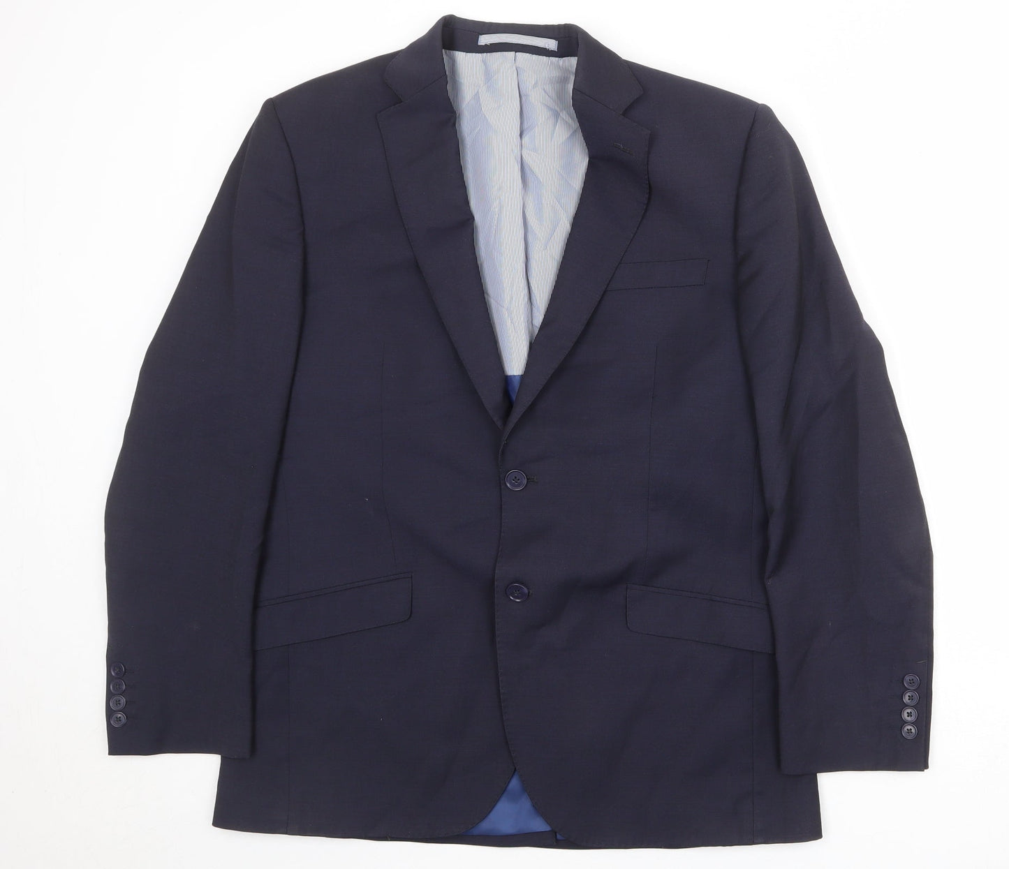 Marks and Spencer Mens Blue Wool Jacket Suit Jacket Size 40 Regular