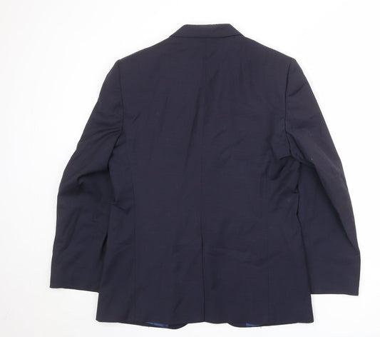 Marks and Spencer Mens Blue Wool Jacket Suit Jacket Size 40 Regular