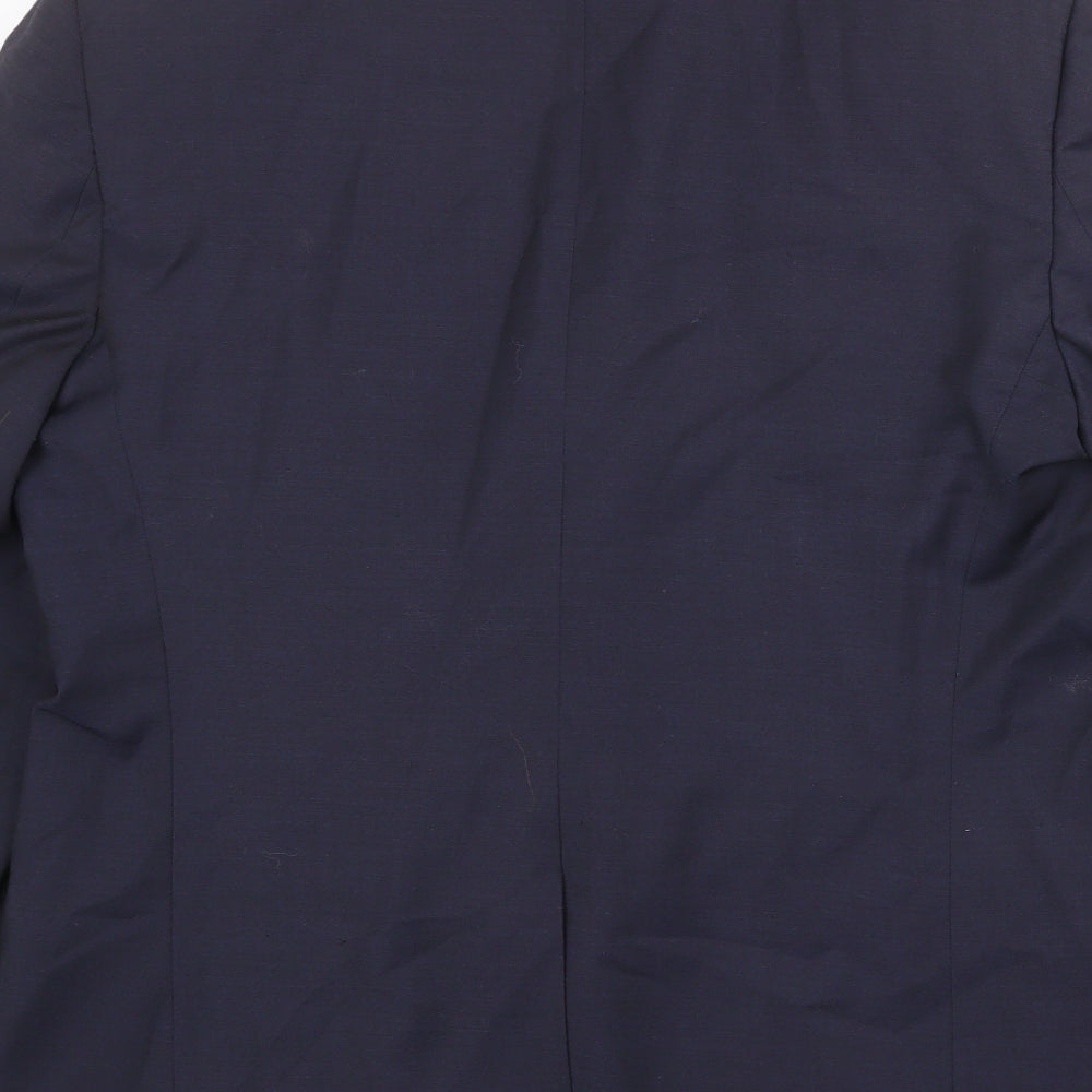 Marks and Spencer Mens Blue Wool Jacket Suit Jacket Size 40 Regular