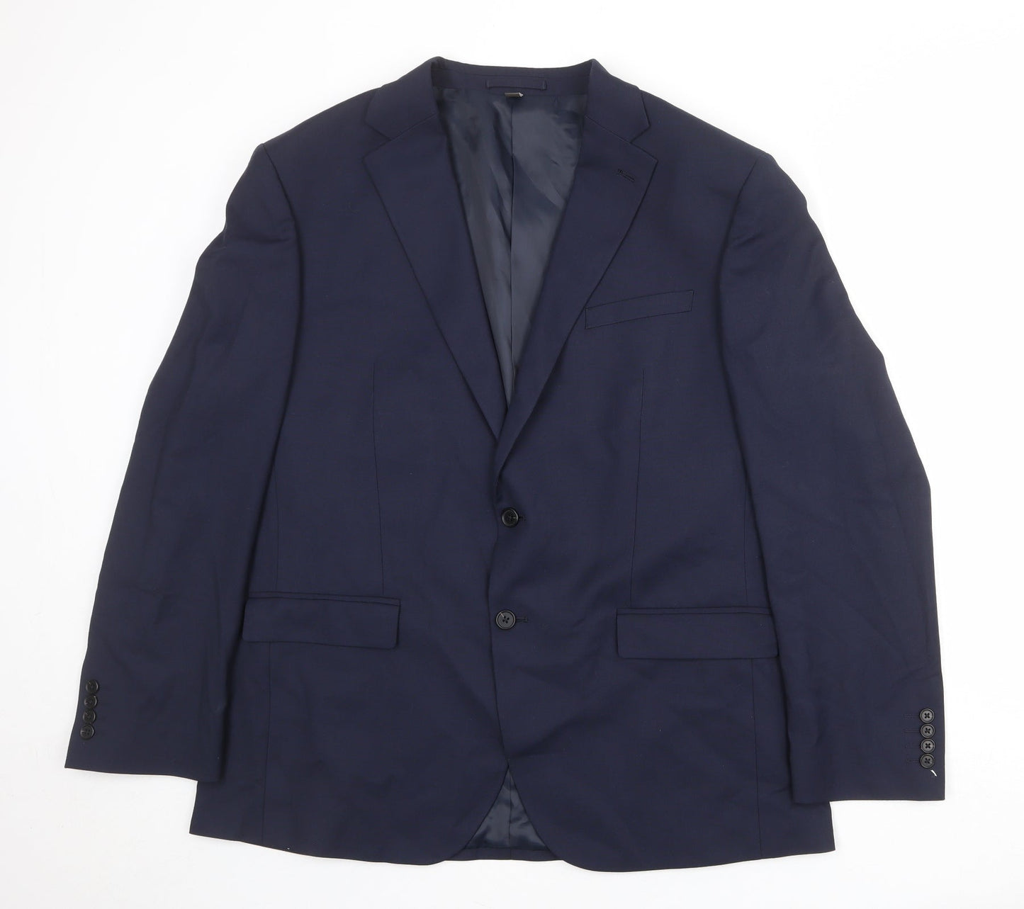 Marks and Spencer Mens Blue Polyester Jacket Suit Jacket Size 44 Regular