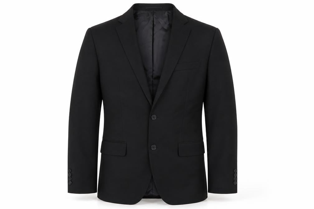 Marks and Spencer Mens Black Polyester Jacket Suit Jacket Size 38 Regular