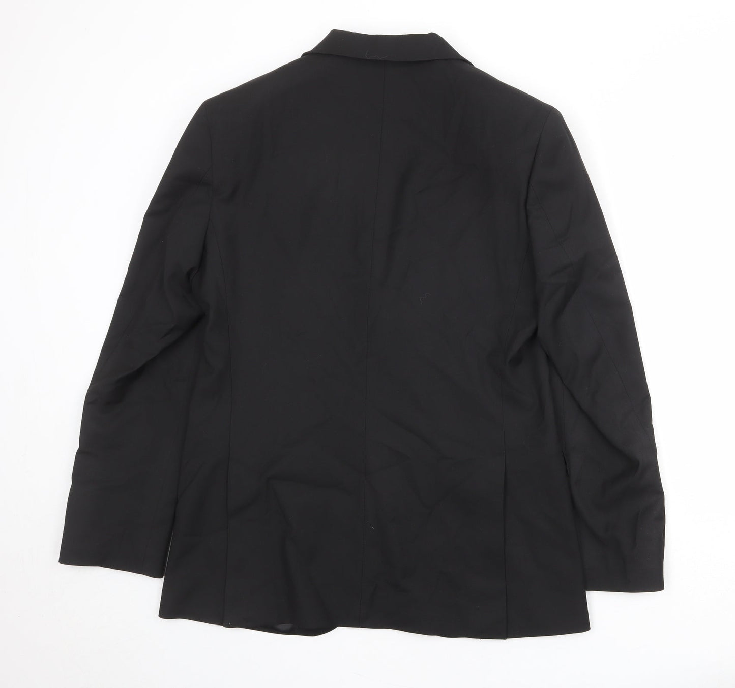 Marks and Spencer Mens Black Polyester Jacket Suit Jacket Size 38 Regular
