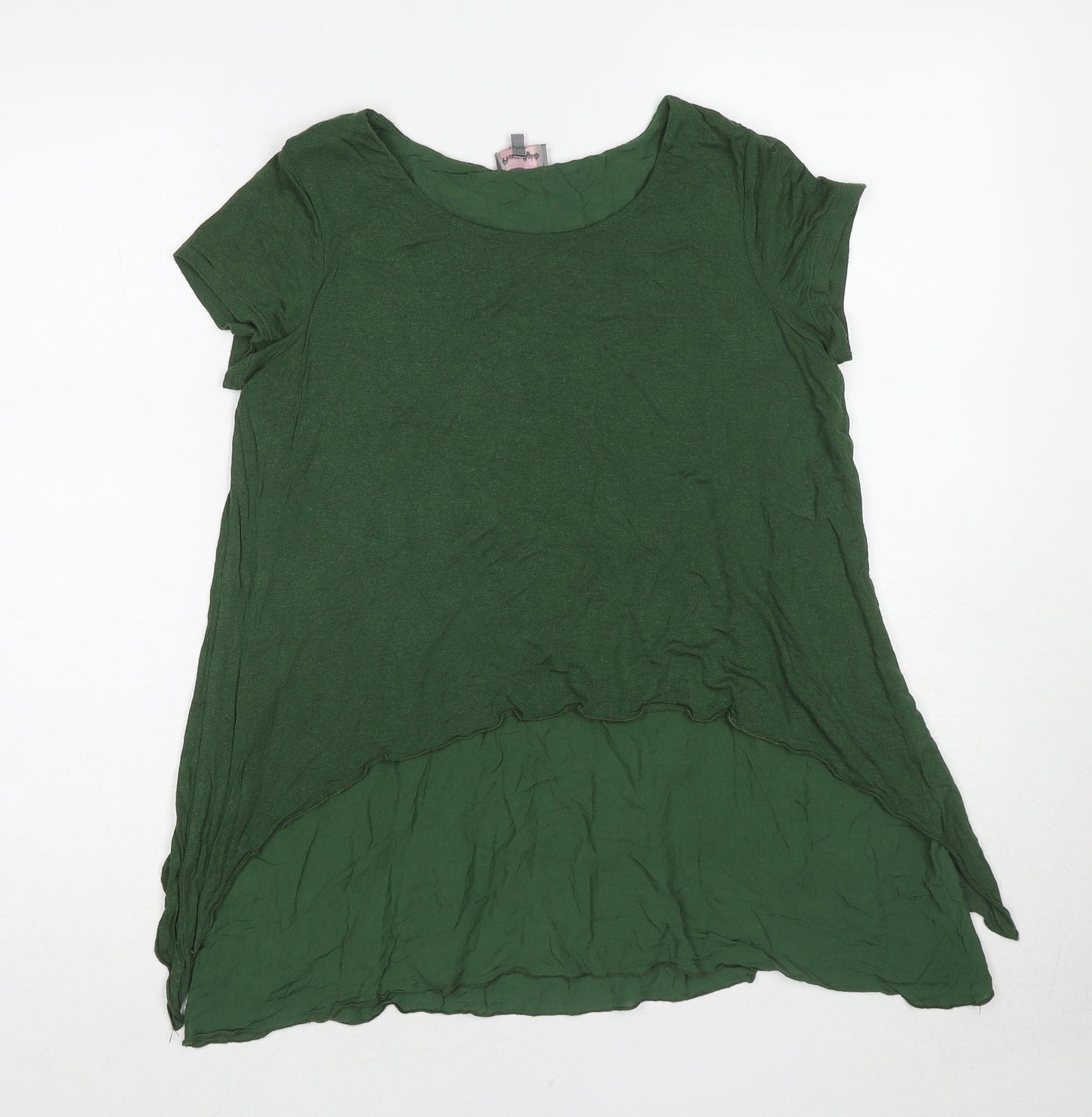 Phase Eight Womens Green Polyester Basic T-Shirt Size 8 Boat Neck - Layered