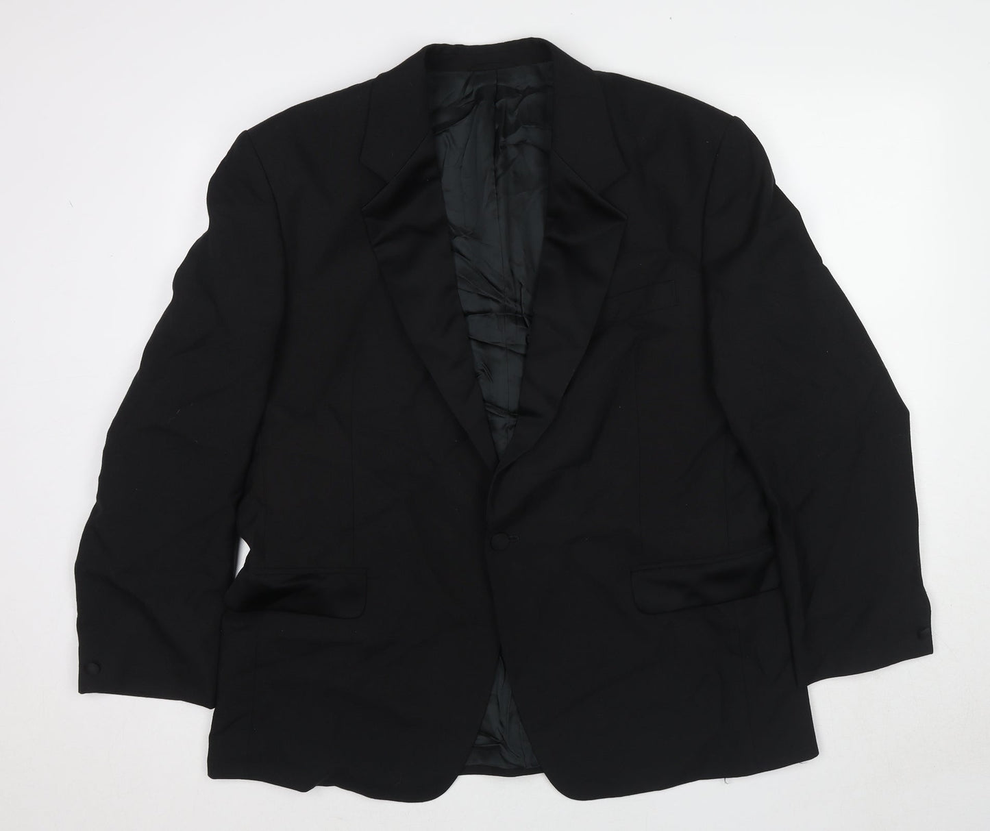 Skopes Mens Black Polyester Tuxedo Suit Jacket Size 44 Regular