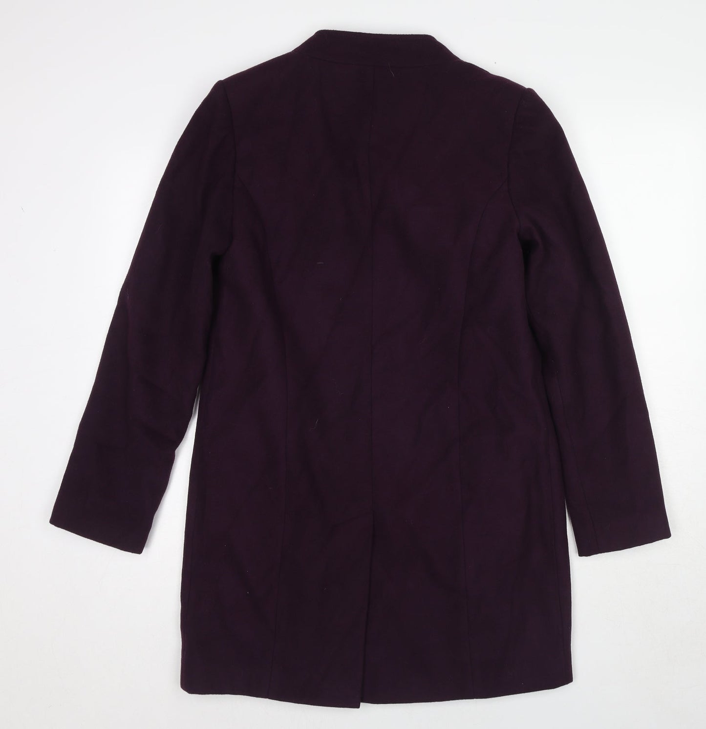 Marks and Spencer Womens Purple Overcoat Coat Size 10 Zip