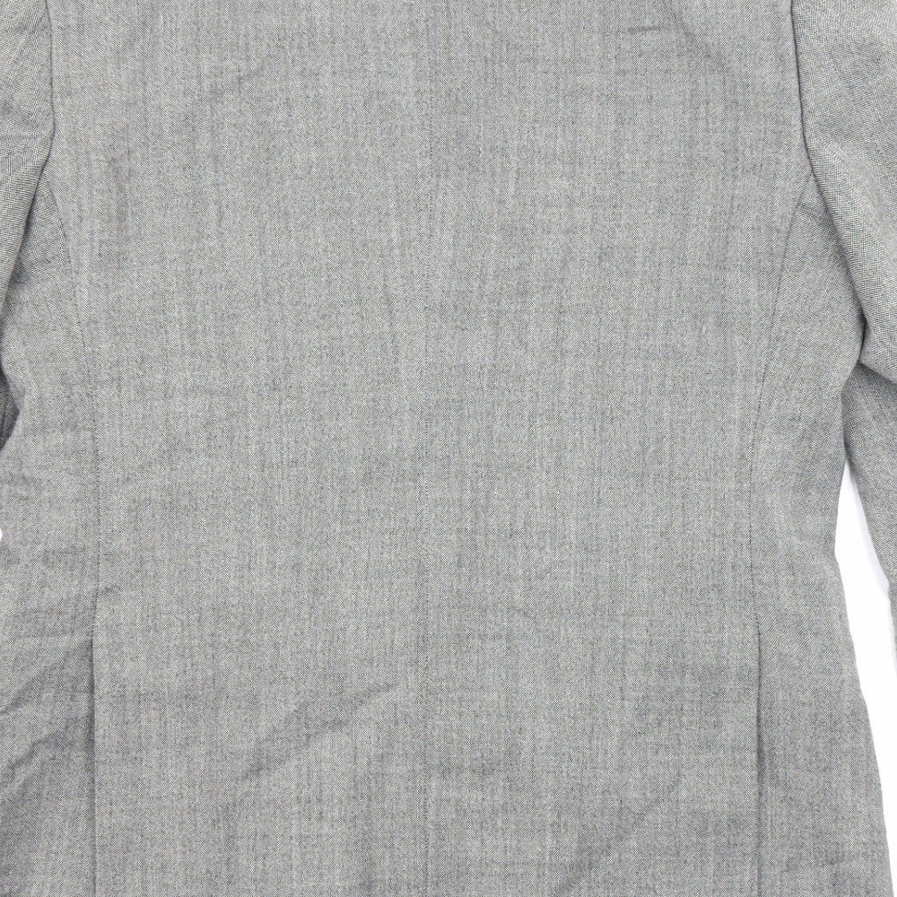 Fellini Mens Grey Polyester Jacket Suit Jacket Size 40 Regular