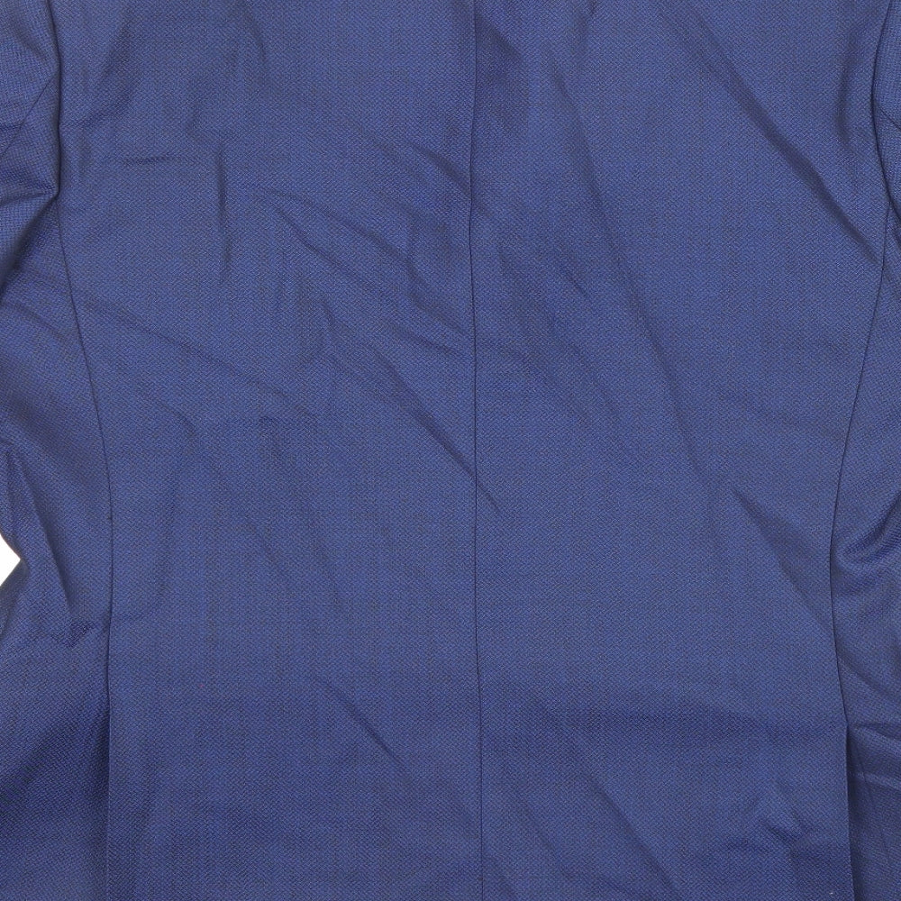 Racing Green Mens Blue Wool Jacket Suit Jacket Size 40 Regular