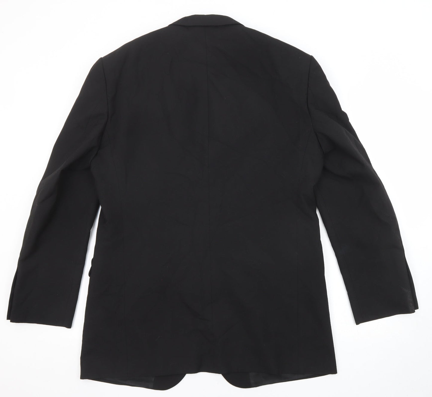 Marks and Spencer Mens Black Polyester Tuxedo Suit Jacket Size 40 Regular