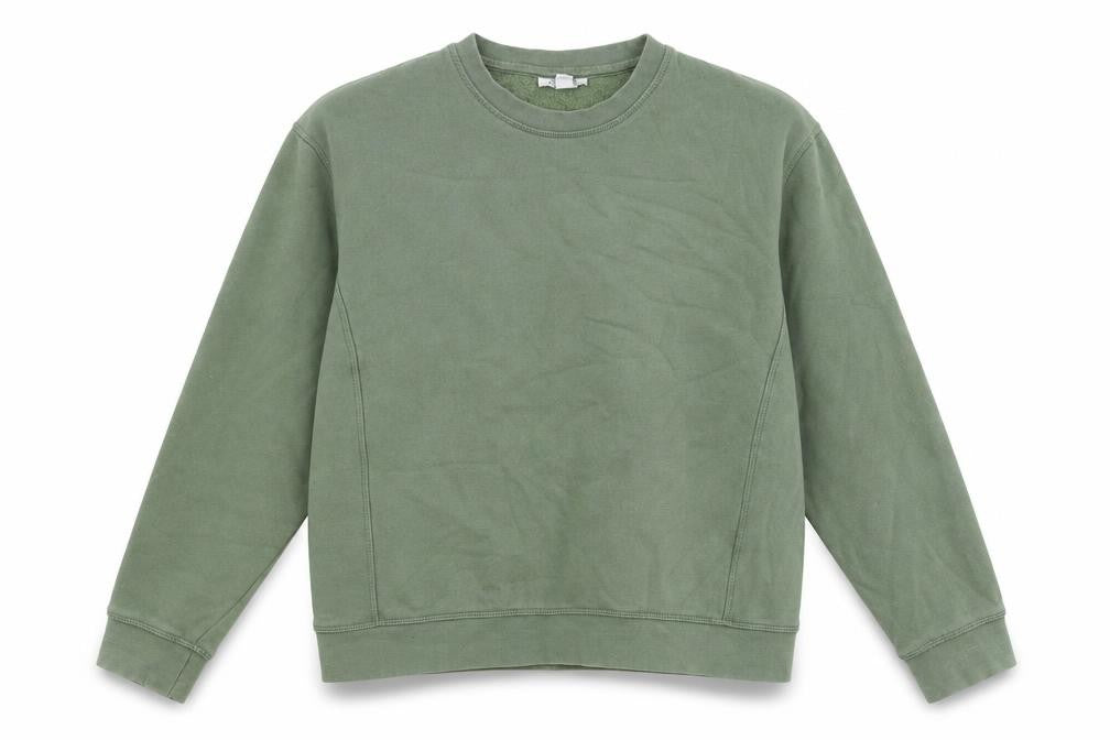 Topshop Womens Green Cotton Pullover Sweatshirt Size S Pullover