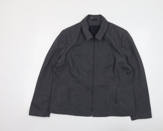 St Bernard Womens Blue Jacket Size 18 Zip