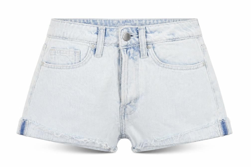 H&M Womens Blue Cotton Hot Pants Shorts Size 4 L3 in Regular Button