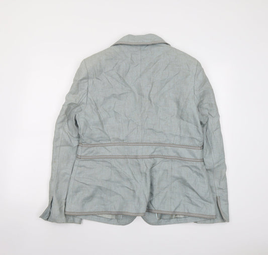 NEXT Womens Green Jacket Blazer Size 10 Button